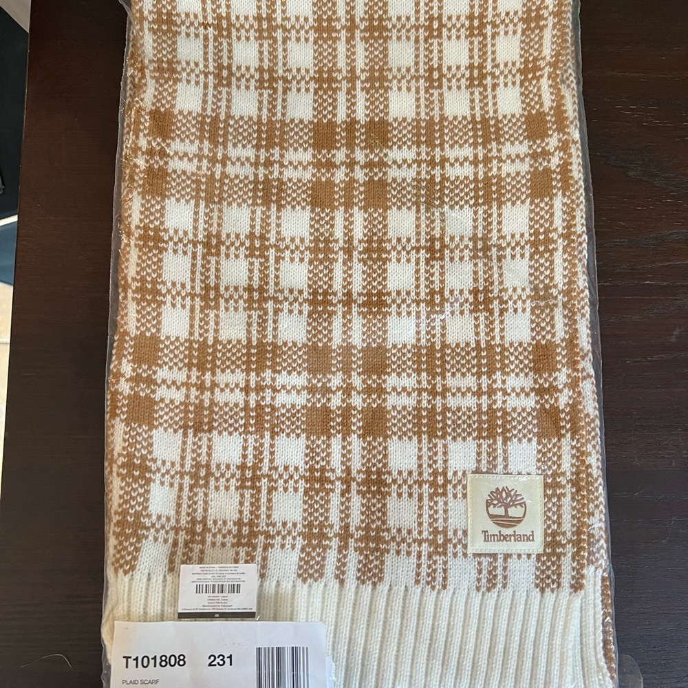 Timberland Plaid Scarf Brown From fall 2023 Fab Fit Fun Box!